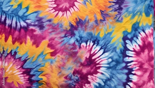 A Vibrant And Eye Catching Tie Dye Background Pattern Resembling A Tie Dye Texture AI Generative photo