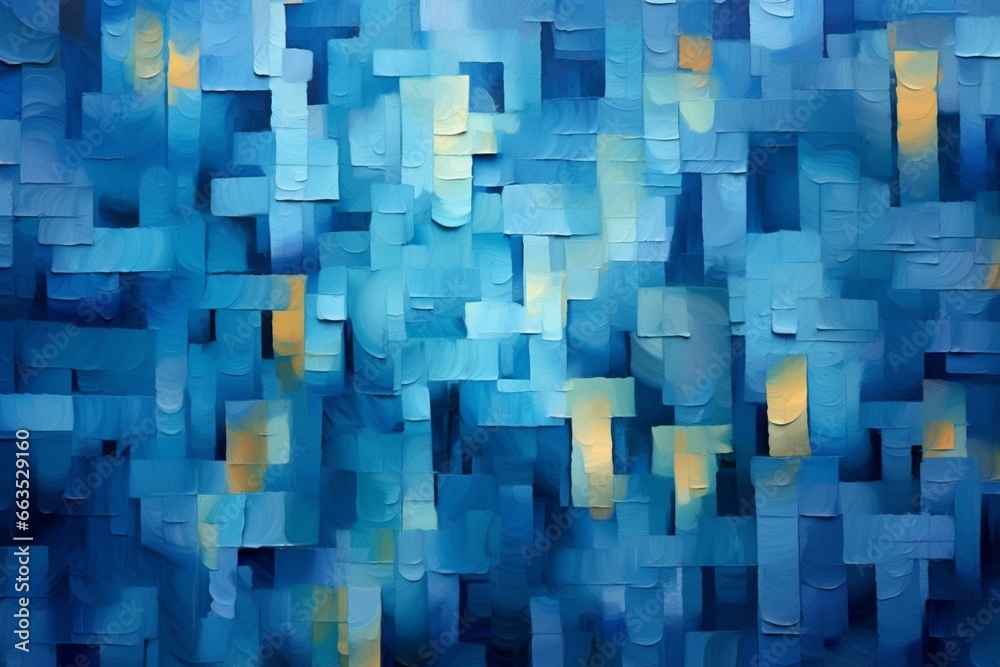A unique, blue abstract background that captivates with its artistic form and composition. Generative AI
