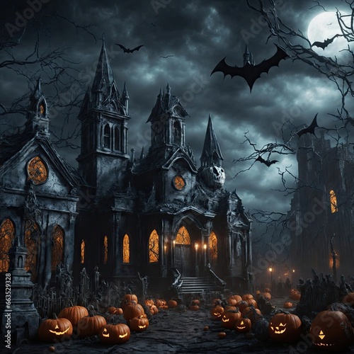 Halloween Backdrop, City of the Dead, HALLOWEEN DIGITAL BACKDROP, town party decor kids photography, photography background, photoshop overlays, village, church, street,
