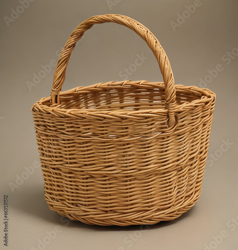 Fresh organic vegetables in wicker basket free vector image. ai generated
