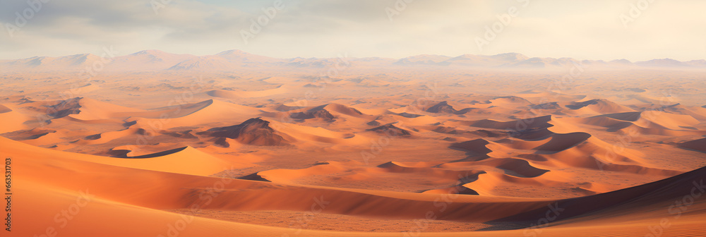 The Vast Sand Dunes of the Sahara Desert - obrazy, fototapety, plakaty 