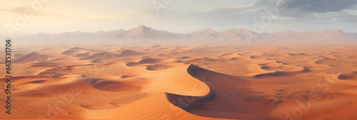 A Wide Aerial Shot of the Vast Sand Dunes of the Sahara Desert photo