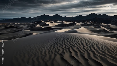 Black Sand Dunes Black Texture Black Sand Dunes Landscape Background Dune Background Desert Wallpaper AI Generative
