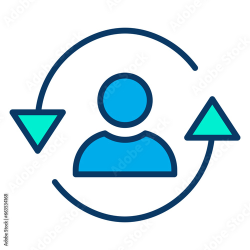 Lineal color  User Retention icon