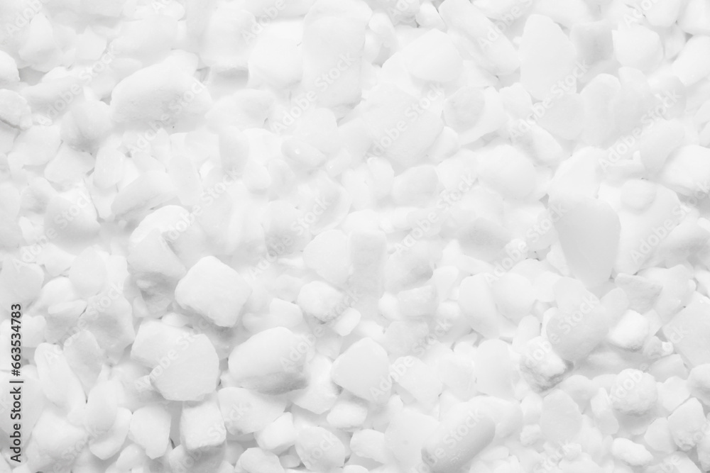 Coarse grain salt. Dishwasher salt texture. Granulated crystalline