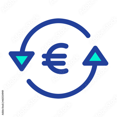 Lineal color Euro Chargeback icon