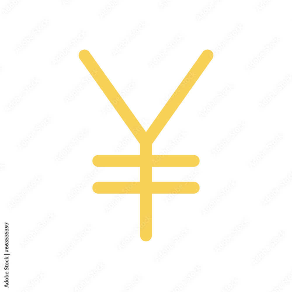 Lineal color Yen coin icon Lineal color Yen coin icon