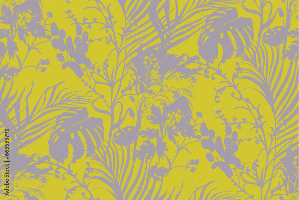 custom made wallpaper toronto digitalmodern tropical pattern with monstera bushes in practical unisex shades on vector for surface and fabric design