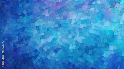 Blue Purple Gradient Mosaic Colorful Vibrant Bright Textured Background Modern Wallpaper with Copy Space