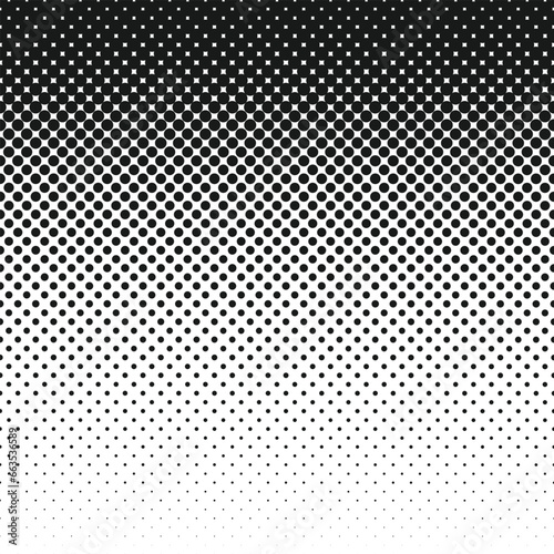 Black and white halftone dotted pattern.