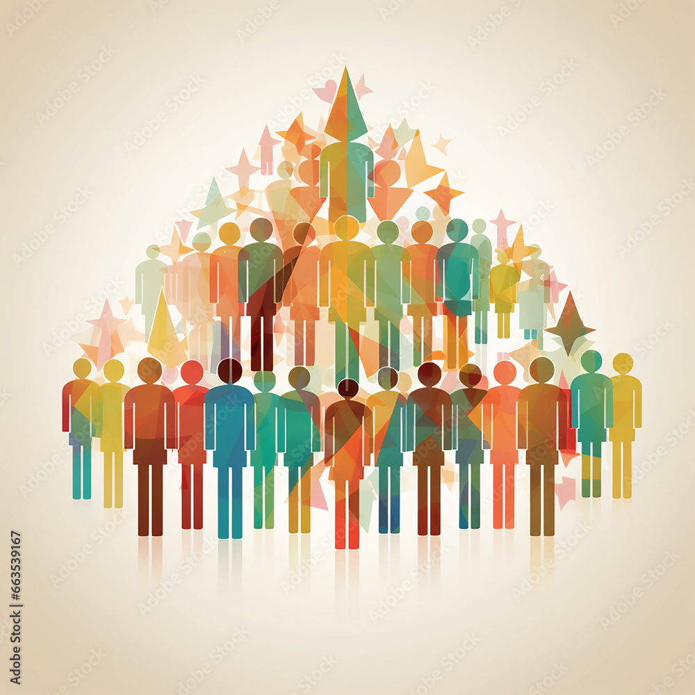 social group of people in the city created with Generative Ai social group of people in the city created with Generative Ai