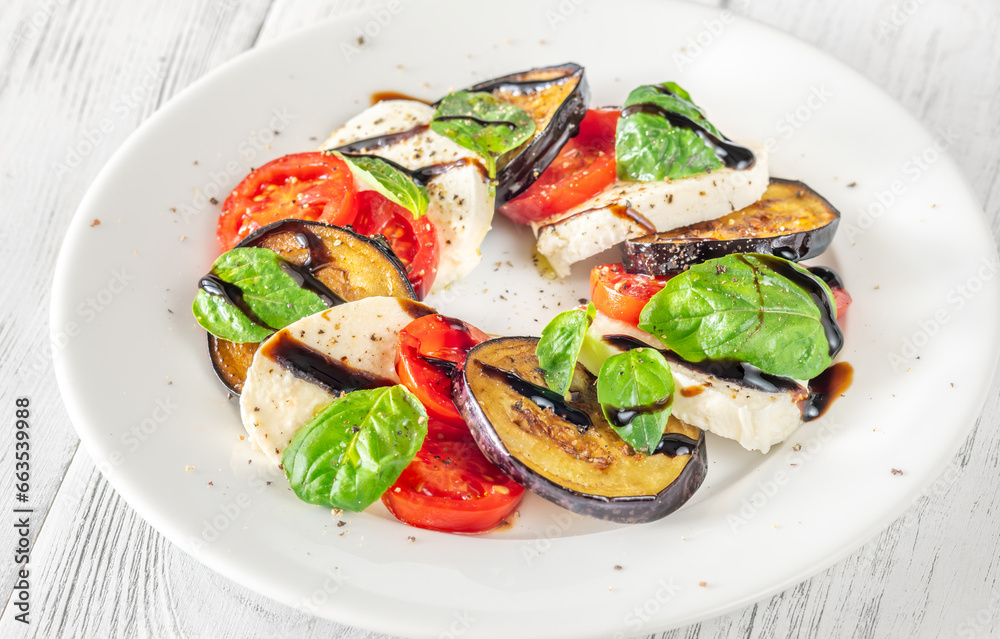 Eggplant Caprese Salad Eggplant Caprese Salad