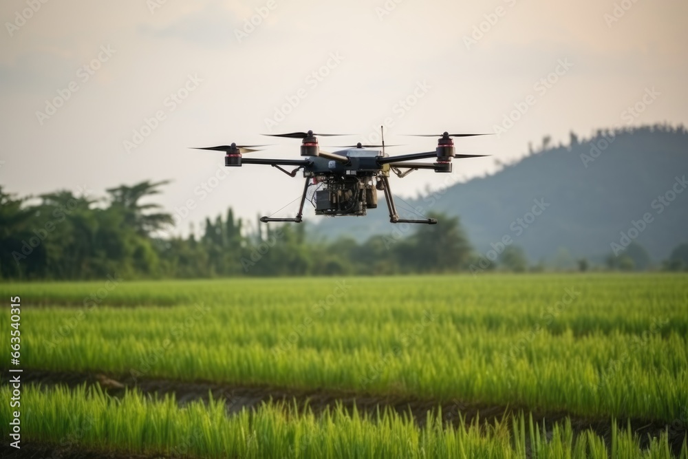 Agriculture drone fly to sprayed fertilizer Agriculture drone fly to sprayed fertilizer