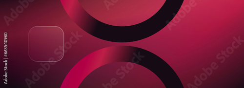 Viva magenta circle background. Magenta or maroon and glassmorphism style. Mock up composition with empty space. Great for wallpapers, banners, templates, luxury invitations, voucher background.