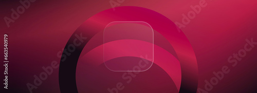 Viva magenta circle background. Magenta or maroon and glassmorphism style. Mock up composition with empty space. Great for wallpapers, banners, templates, luxury invitations, voucher background.