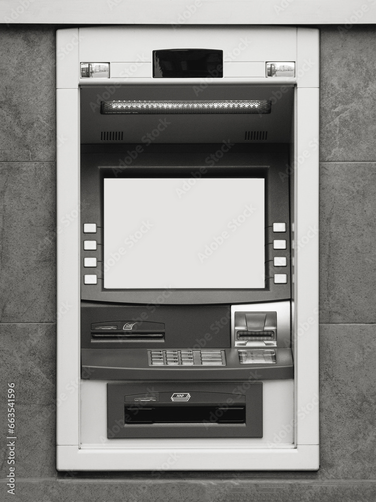 the outdoor built-in bank ATM the outdoor built-in bank ATM
