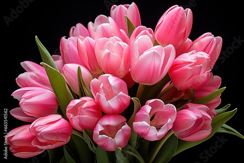 Arrangement of pink tulips