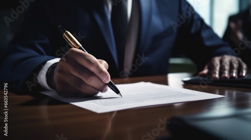 CEO signing a partnership agreement during a corporate meeting generative ai