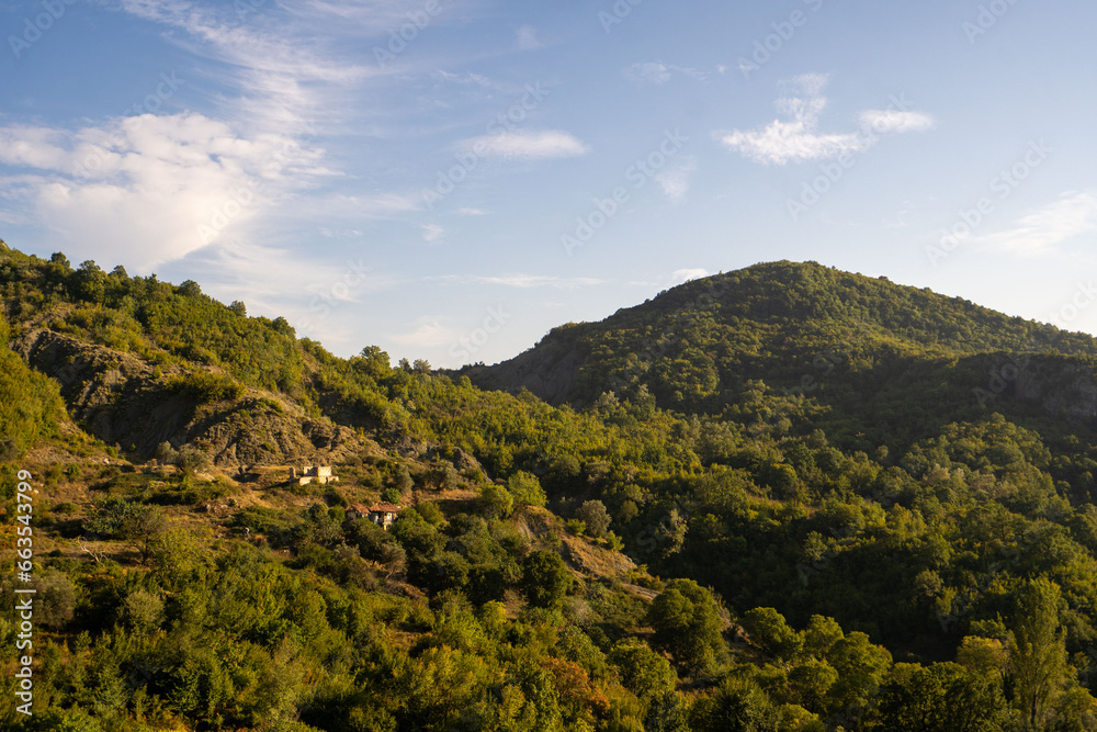 Obraz premium Beautiful mountains with gentle hills in Albania