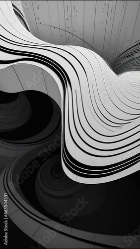 Abstract black and white geometric background