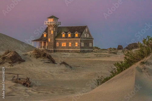 Sun reflections from windows at Oregon Inlet in the Hattaras National Seashore in Nags Head North Carolina photo