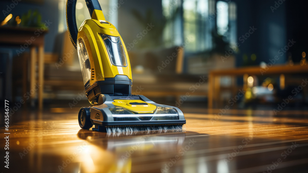 A person sweeping the floor