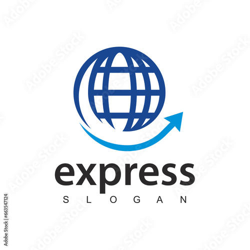 Express logo designs vector  Transport logistic delivery and shipping service.
