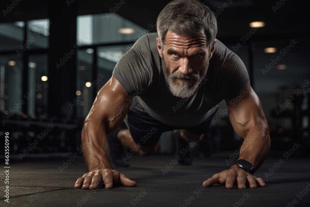 Obraz premium man doing push ups