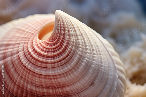 Macro image of a lined moon sea shell natica lineata photo