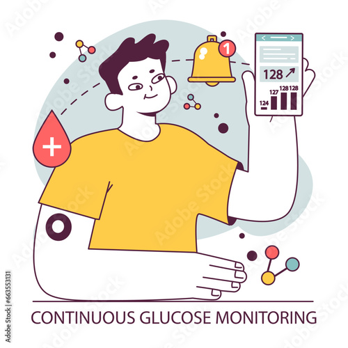 Diabetes. Measuring sugar blood with glucometer. Glucose monitoring,