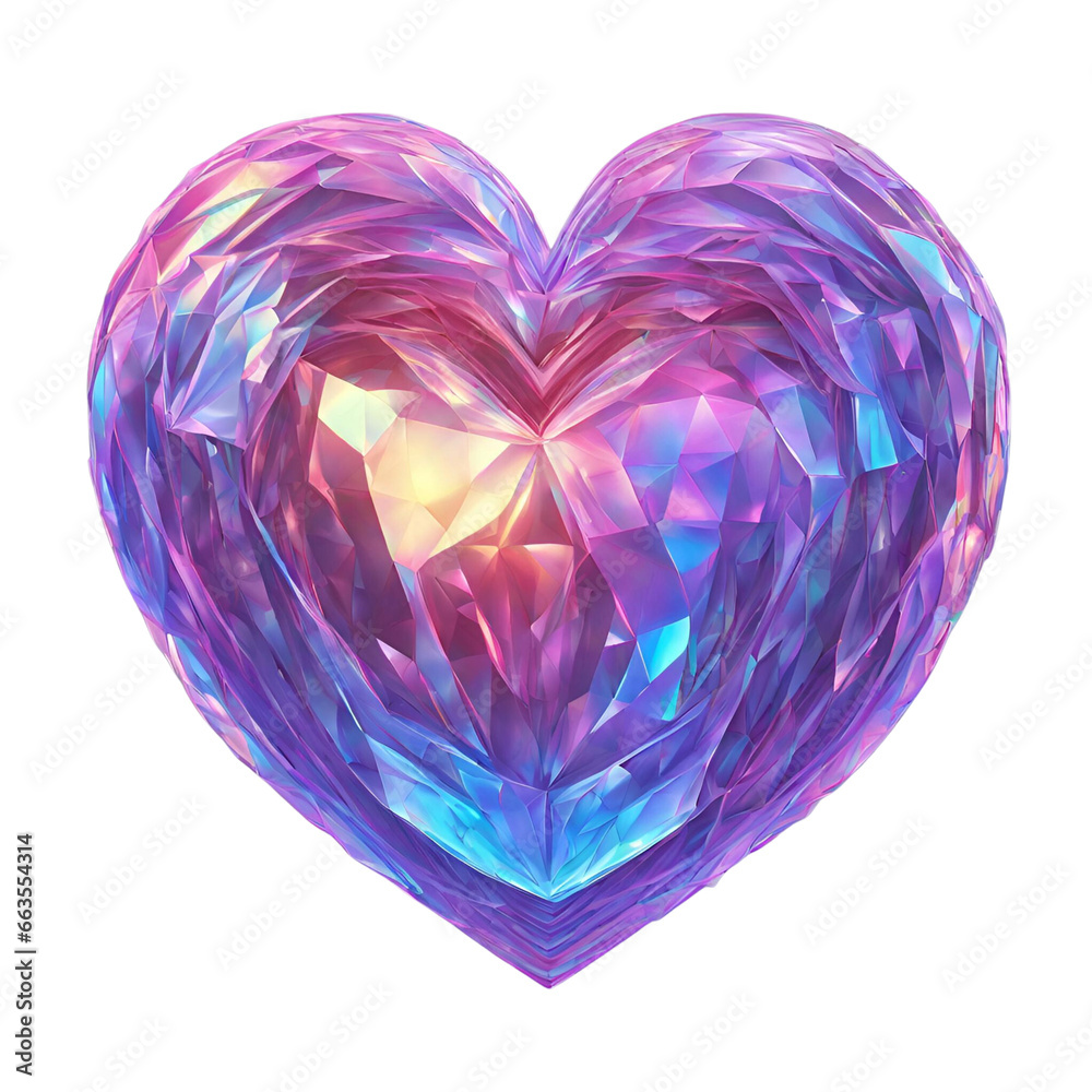 holographic element in the shape of a heart PNG. holo geometry shape holographic element in the shape of a heart PNG. holo geometry shape