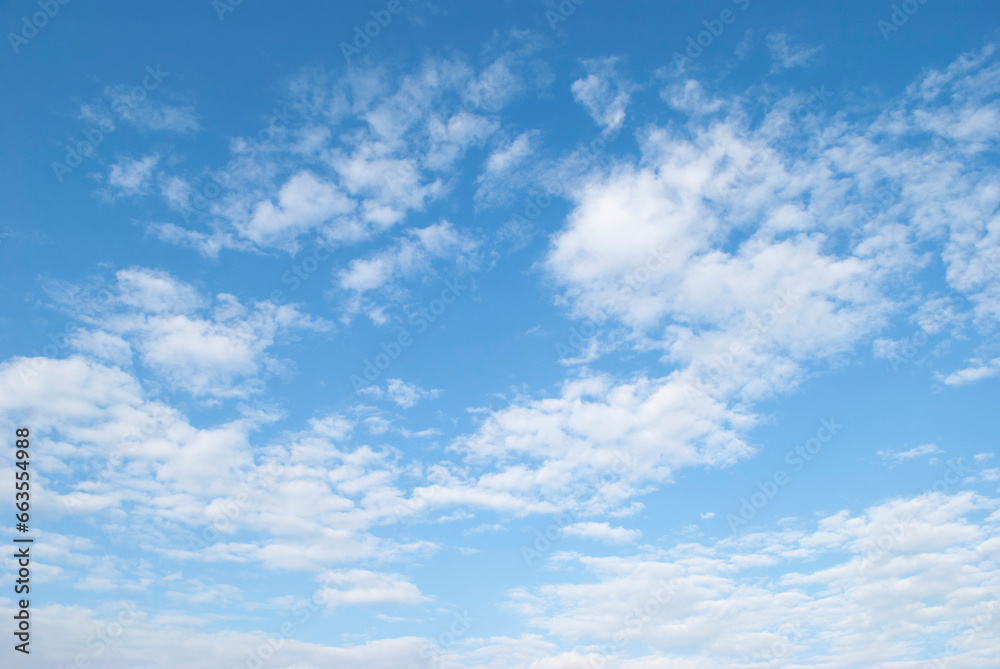 cirrus clouds in the blue sky