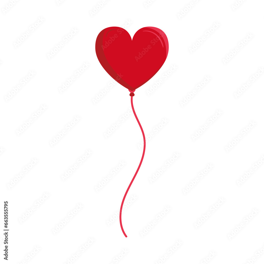 Ballon, Heart Balloon, Balloon Vector, Heart Vector, Valentine's Day Balloon, Balloon Illustration, Heart Illustration, Valentine's Day Illustration, Vector