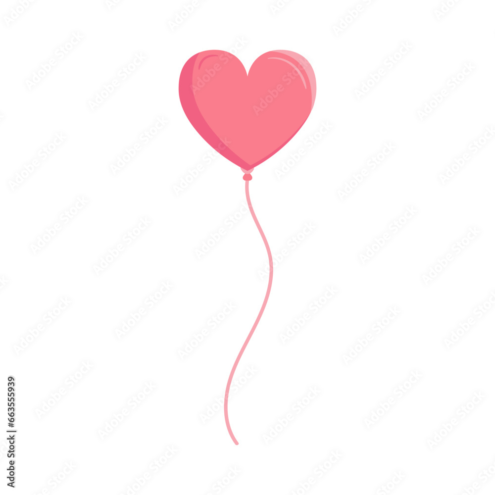 Ballon, Heart Balloon, Balloon Vector, Heart Vector, Valentine's Day Balloon, Balloon Illustration, Heart Illustration, Valentine's Day Illustration, Vector