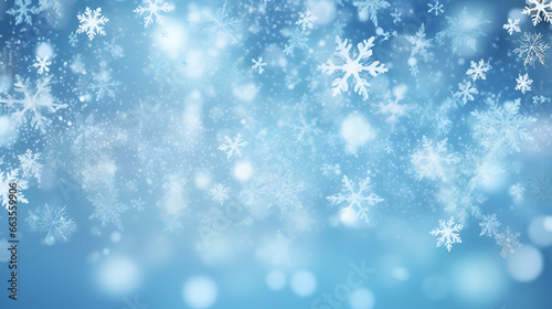  blue winter wallpaper with snowflakes falling © Muhammad Irfan