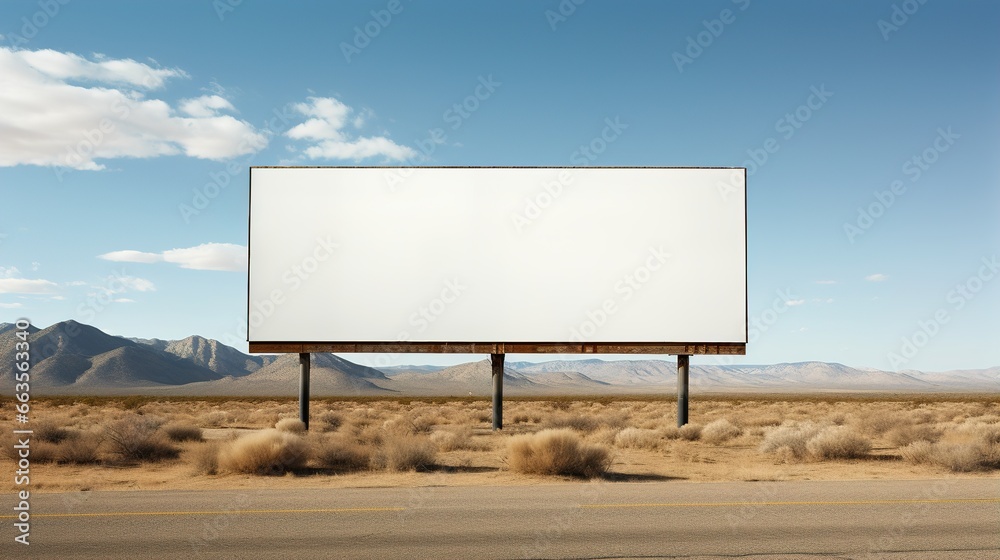 Empty advertising spaces, billboards by the road. Ai generative Empty advertising spaces, billboards by the road. Ai generative
