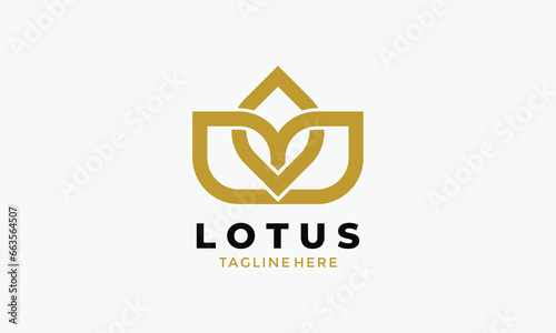 Logo vector lotus flower beauty spa relaxing health cosmetic concept symbol nature growth strength floral pattern harmony