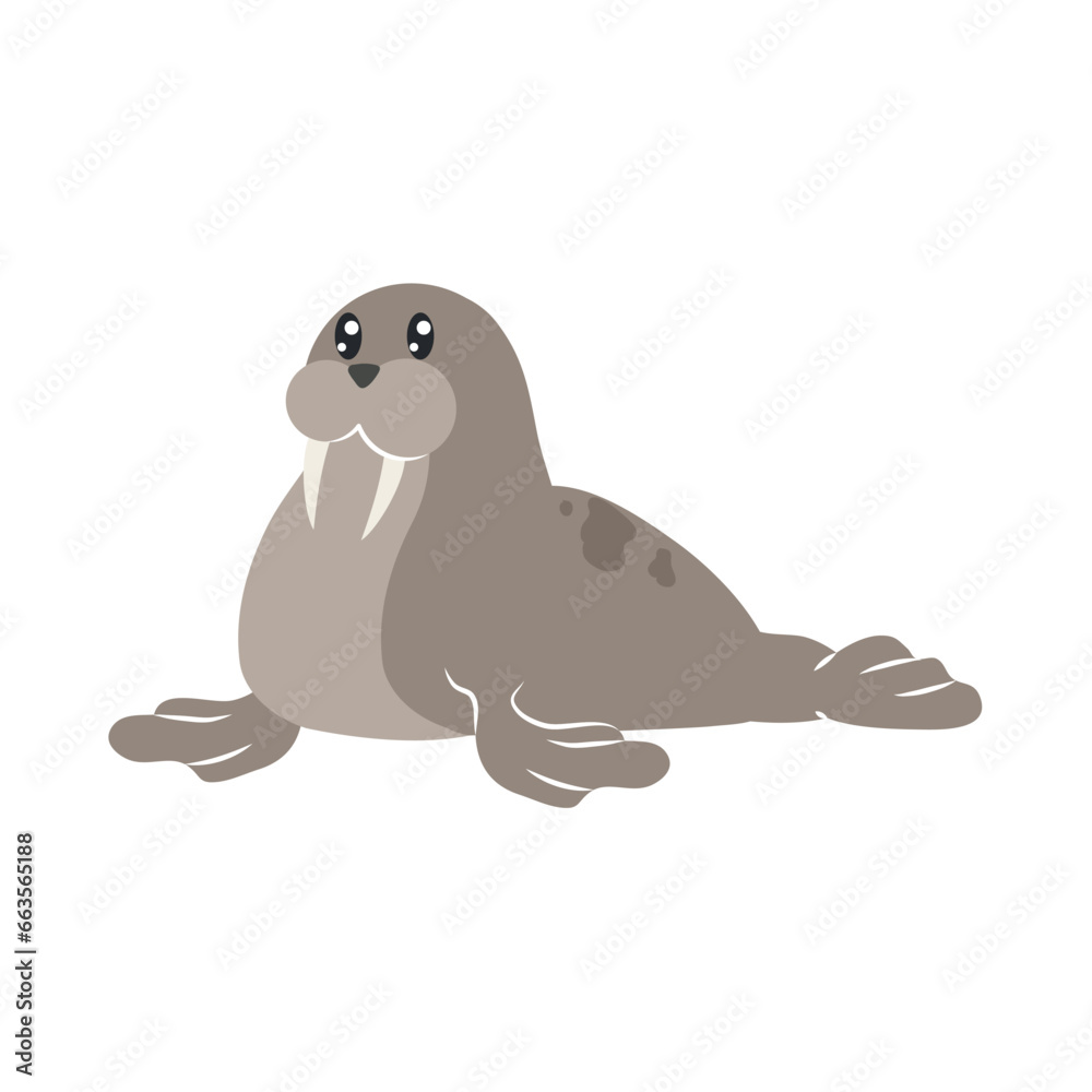 Fototapeta premium arctic walrus illustration