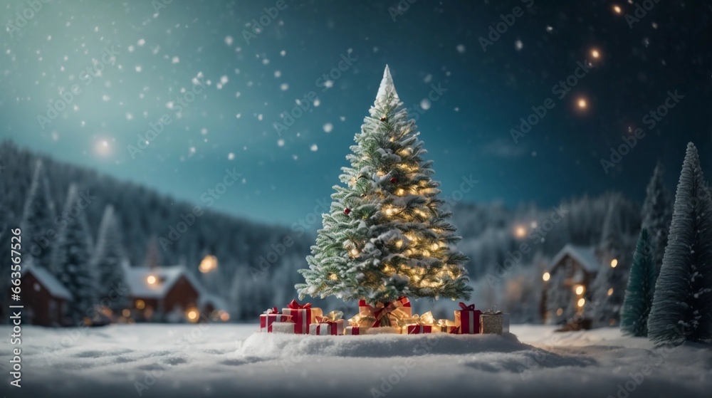 Christmas Greeting Card with Paper Tree Christmas Greeting Card with Paper Tree