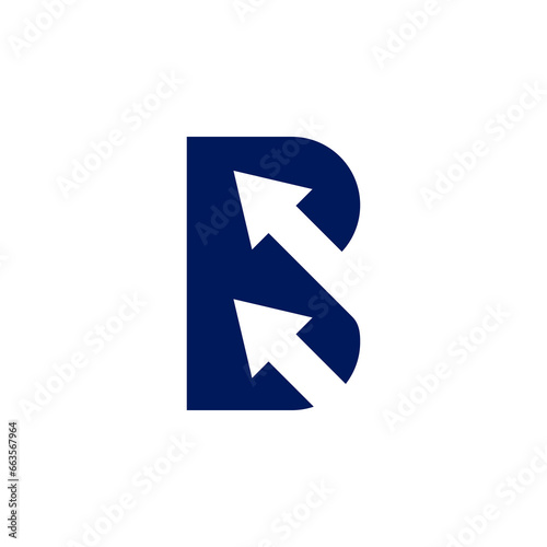 The monogram is the letter B and arrow. Simple, elegant and outline. Free Download The monogram is the letter B and arrow. Simple, elegant and outline. - GFXLoad