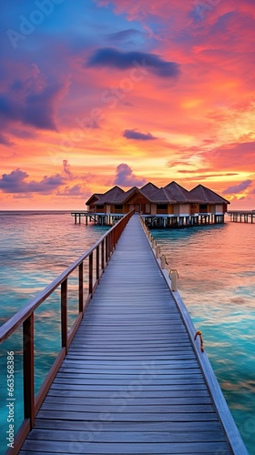 Maldives, dream trip, beautiful, sunny, exotic vacations. Ai generative © Ewa