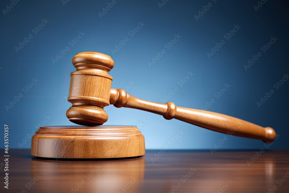 wooden gavel is elegantly displayed on a wooden stand, representing authority and legal proceedings wooden gavel is elegantly displayed on a wooden stand, representing authority and legal proceedings