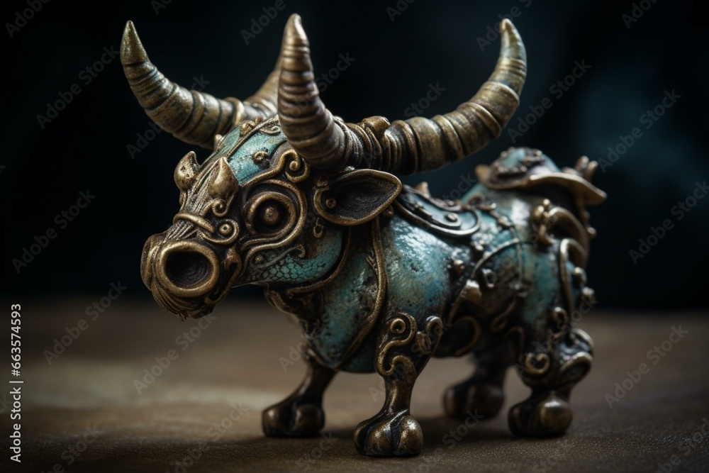 small mythical creature with a single horn. Generative AI