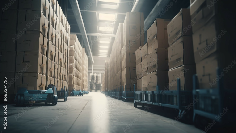 a futuristic ai automated warehouse a futuristic ai automated warehouse