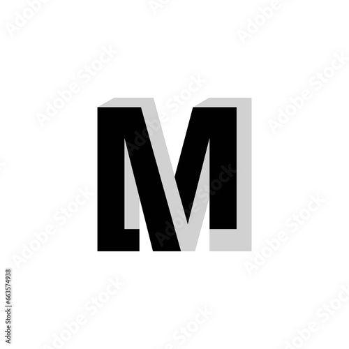 The monogram is the letter M uppercase impossible. Elegant and unique.