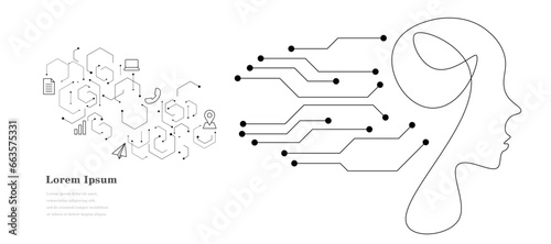 幾何学 AI 人工知能 回路 科学 ビジネス 背景