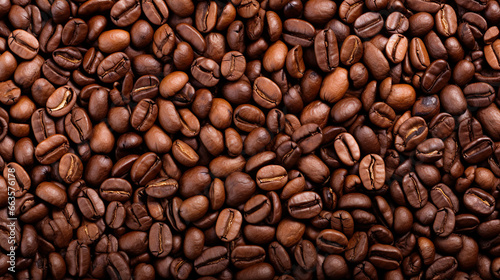 たくさんのコーヒー豆の背景