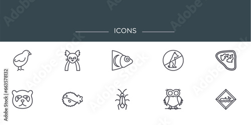set of 10 outline web icons such as , vector icons for report, presentation, diagram, web design, mobile