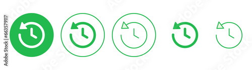 History icon set. recent event history
