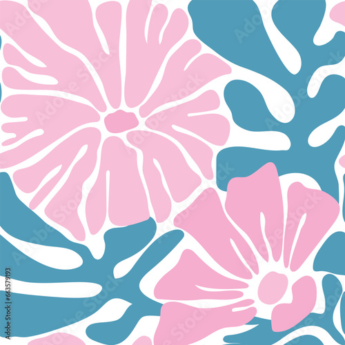 Slika na platnu Seamless simple floral pattern for textile, fabric